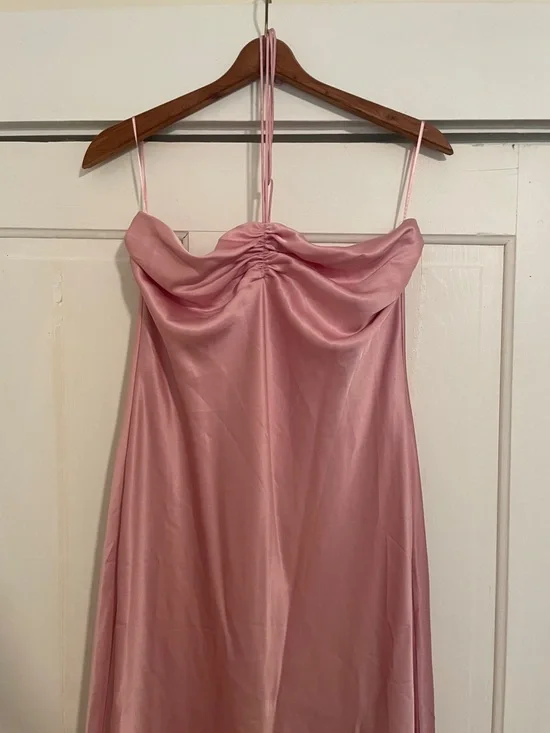New Reformation Valora Satin Halter Dress size 10 - Picture 7 of 13